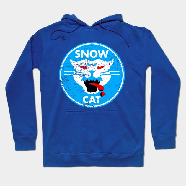 Snow Cat Vintage Decal Hoodie by PopCultureShirts